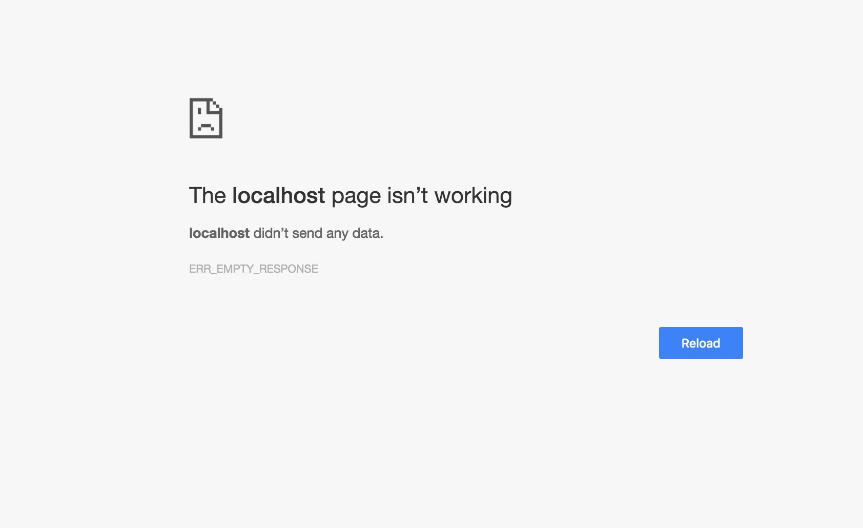 error screen